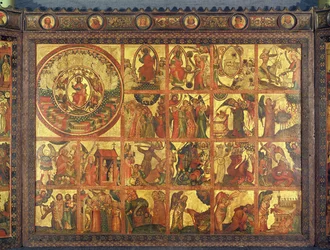 Retablo con 48 escenas del Apocalipsis, c.1400